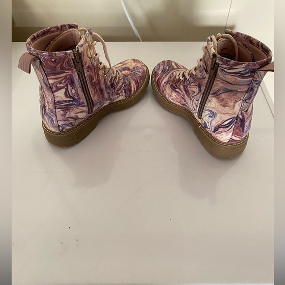 Steve Madden JBetty Ankle Lace Up Boots Marble Girls Size 1 - Picture 6 of 7